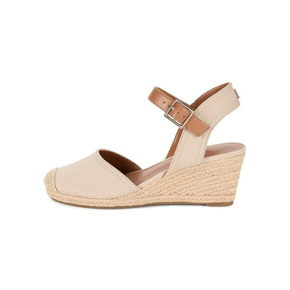 Tommy Hilfiger Womens Nilsa Closed Toe Wedge Sandal Light Natural Size 10M NIB - Picture 2 of 3